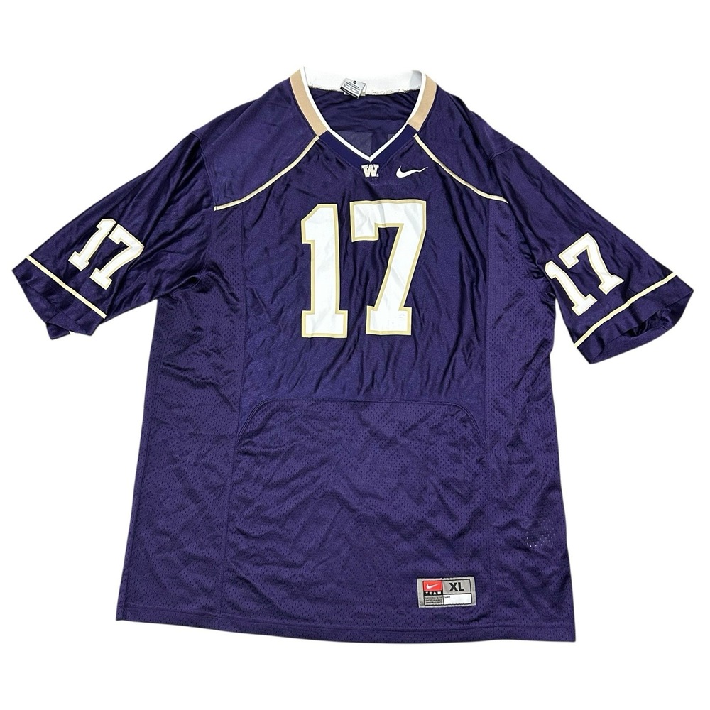 Vintage Nike Team Washington Huskies Purple #17 Football Jersey‎ Men's XL